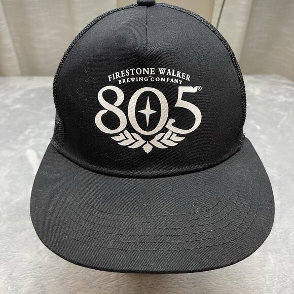 805 Firestone Walker Brewing Trucker Hat Cap Black Mesh Snapback Adjustable - Picture 1 of 5